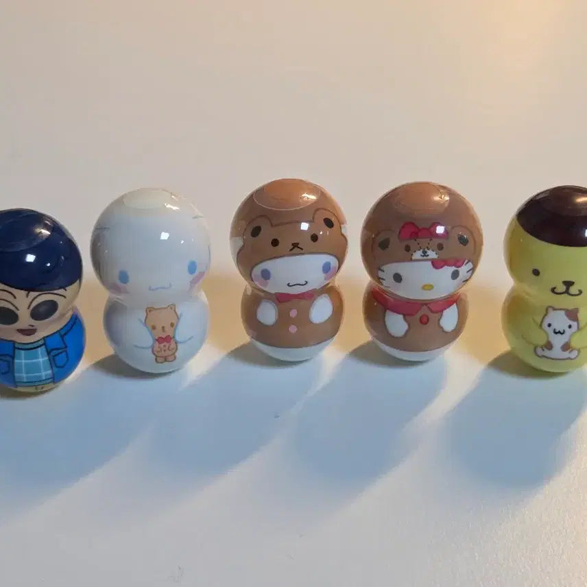 [BUNJANG] Sanrio Characters Tumbler Figures (Cinnamoroll, Hello Kitty, Pompompurin, ChulSoo) / 산리오 캐릭터 오뚝이 피규어 (시나모롤, 키티, 폼폼푸린, 짱구철수)