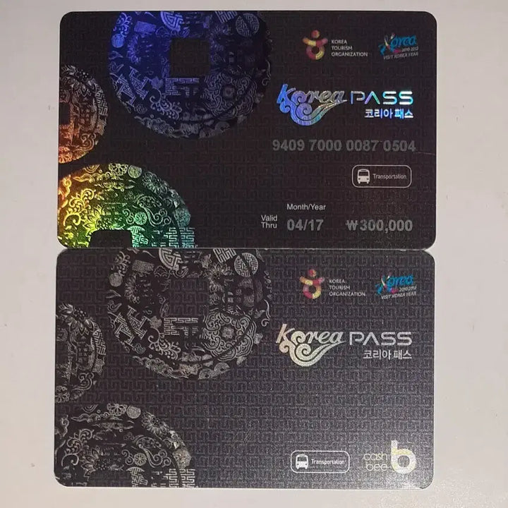 [BUNJANG] Korea Pass Cashbee Transport Card Set (2 types) / 코리아패스 캐시비 교통카드 사용제 2종 팝니다