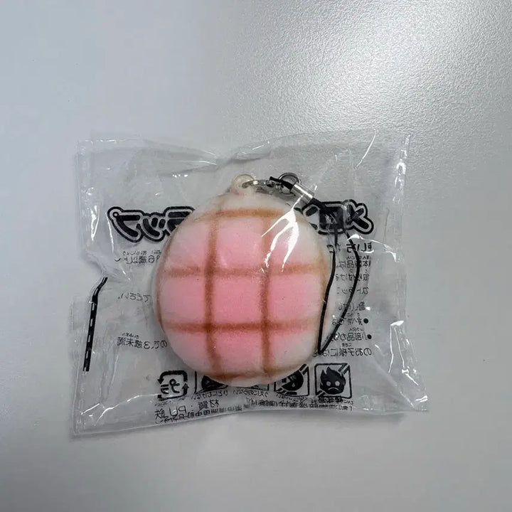 [BUNJANG] Melon Bread Squishy Keychain Pink / 메론빵 스퀴시 키링 핑크