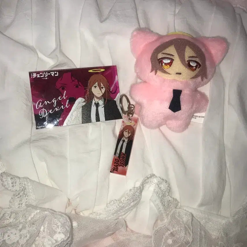 [BUNJANG] Chainsaw Man Angel Devil Acrylic Standee &amp; Keychain Bundle Set / 엔젤데빌 천사의 악마 텐시 체인소맨 챈소맨 아크릴 인형 키링 굿즈 (일괄