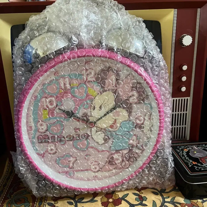 [BUNJANG] Disney Mickey &amp; Minnie Mouse Pink Large Retro Vintage Alarm Clock / 디즈니 미키마우스  미니마우스 핑크 대형 알람시계 레트로 빈티지