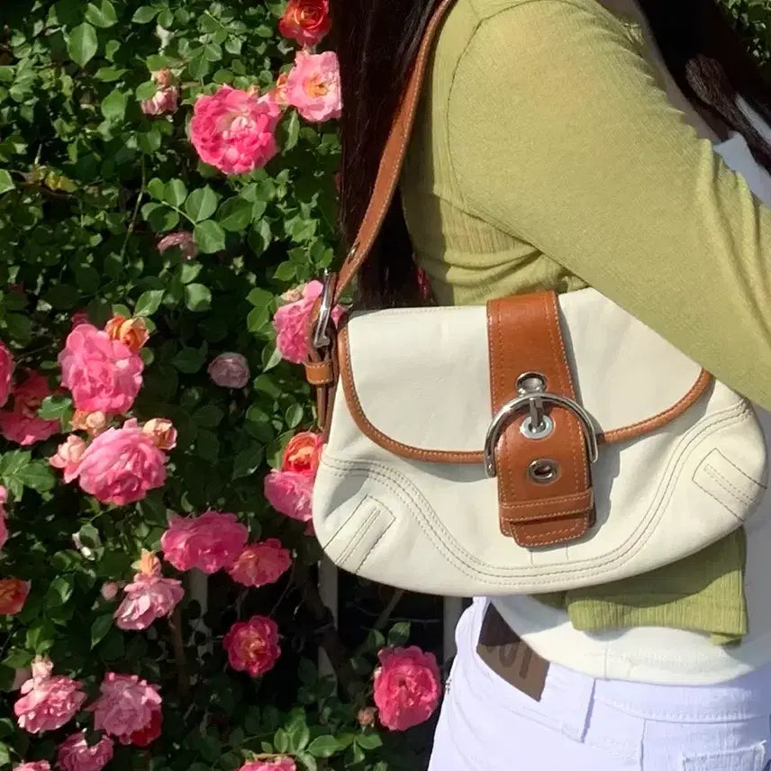 [BUNJANG] Coach Soho Shoulder Bag White Camel Leather / SALE Coach 화이트 카멜 레더 소호 숄더백