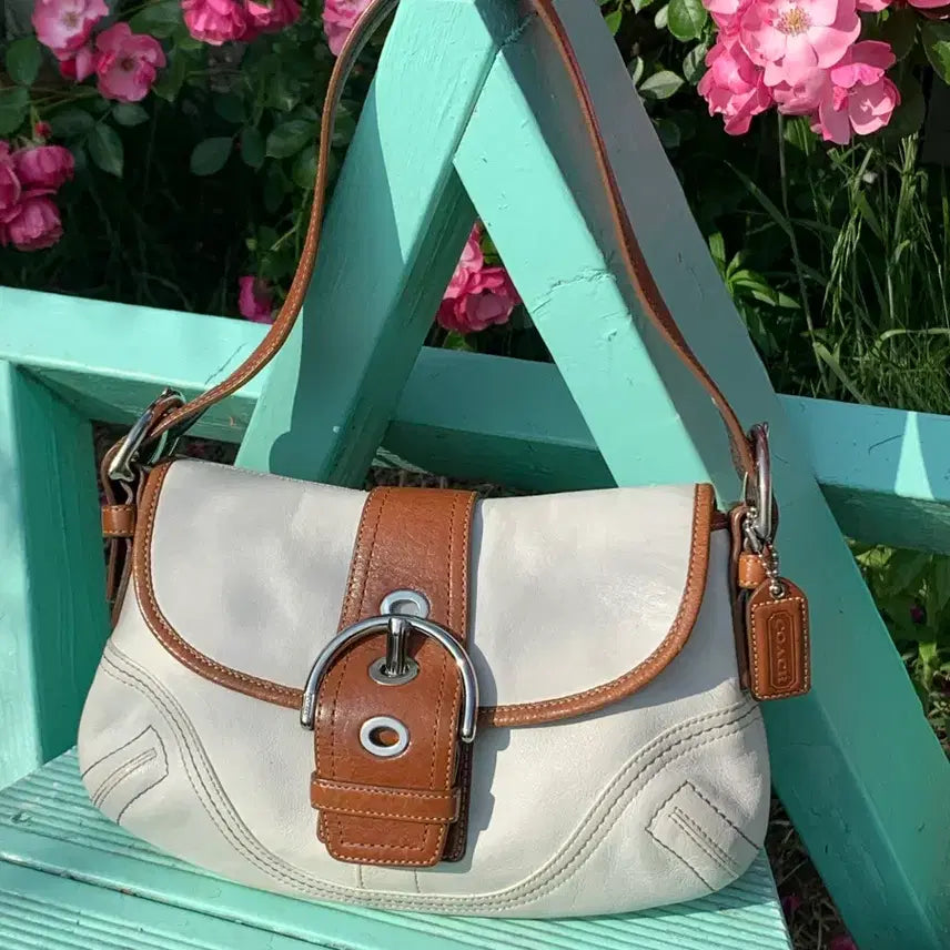 [BUNJANG] Coach Soho Shoulder Bag White Camel Leather / SALE Coach 화이트 카멜 레더 소호 숄더백