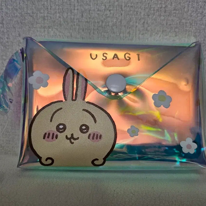 [BUNJANG] Usagi Hologram Pouch Card Holder / 우사기 캐릭터 홀로그램 파우치 카드지갑 새상품