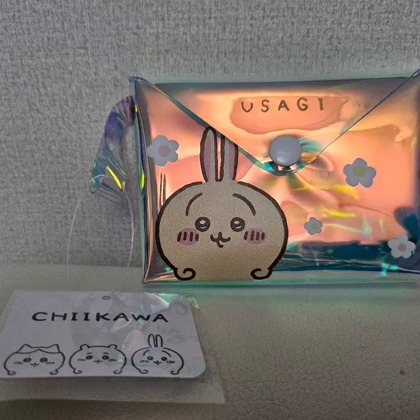 [BUNJANG] Usagi Hologram Pouch Card Holder / 우사기 캐릭터 홀로그램 파우치 카드지갑 새상품