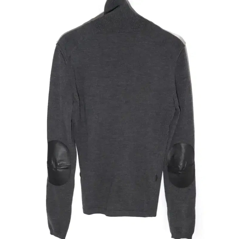 [BUNJANG] Prada Leather Elbow Patch Wool Zip-Up Knit / [42] 프라다 레더 엘보 패치 울 집업 니트