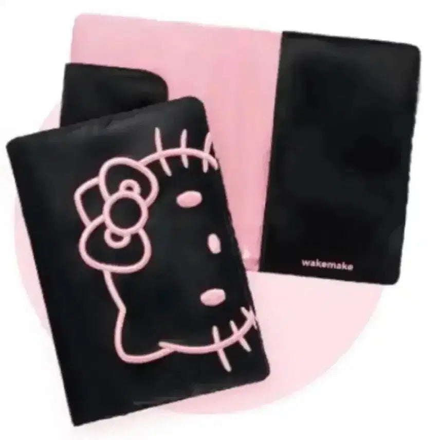 [BUNJANG] WakeMake Kitty Passport Case + Lip Pouch + Hairpin + Lipstick Set / 네고 가능/웨이크메이크 키티 여권케이스+립파우치+머리핀+립스틱