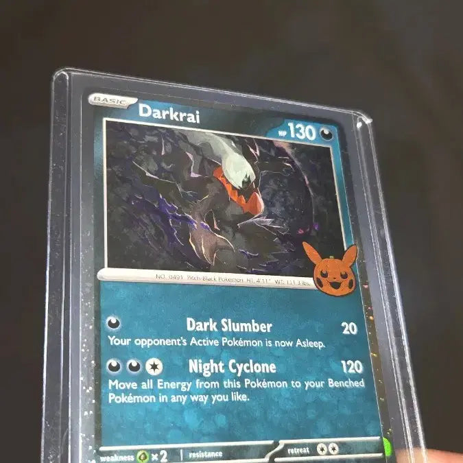 [BUNJANG] Darkrai Halloween North America Edition 2024 Trading Card with 2 Swirls / 스월 2개있는 2024 할로윈 다크라이 북미판 카드
