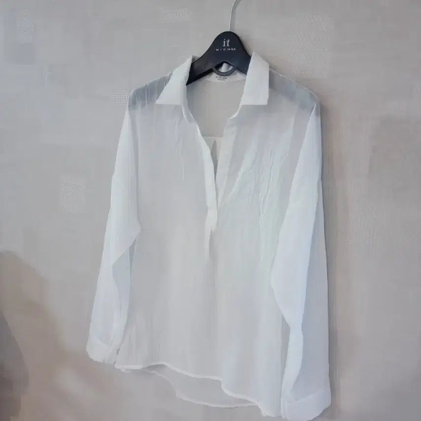 [BUNJANG] White Gauze Cotton Summer Shirt / 화이트 거즈면 여름 셔츠 F