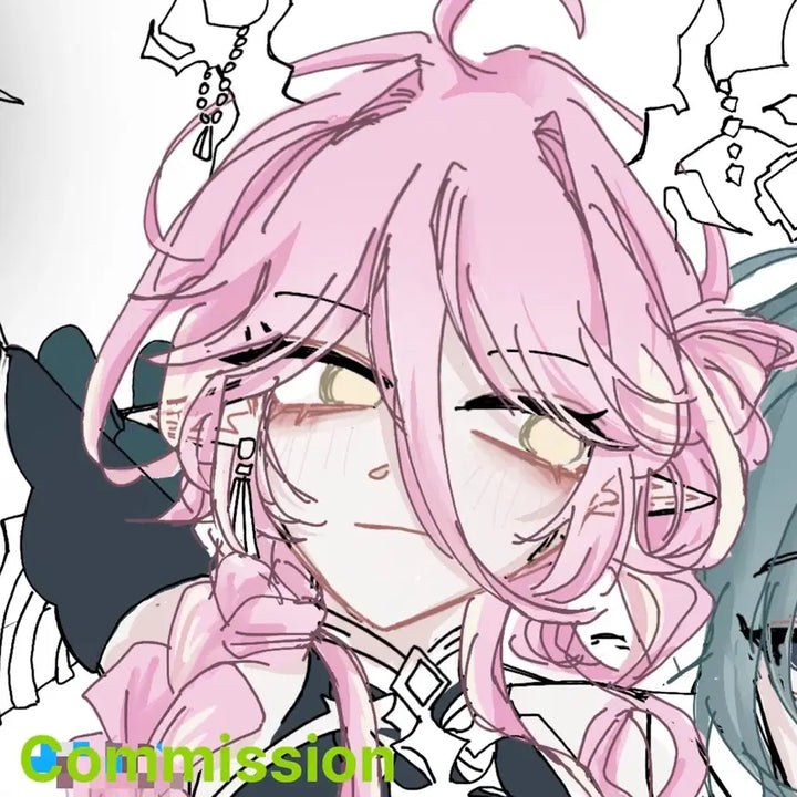 [BUNJANG] Half-Body Portrait Commission - Anime Style / 라면먹고싶어요 두흉상 그림 커미션