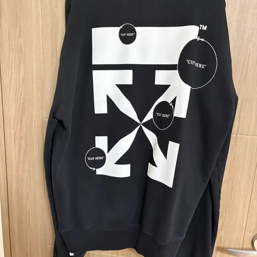 [BUNJANG] Off-White Black Sweatshirt T-Shirt / 오프화이트 블랙 맨투맨 티셔츠