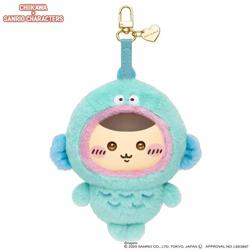 [BUNJANG] Sanrio x Chiikawa Hangyodon Kirameko Mascot Doll (Sealed) / 산리오 치이카와 캐릭터즈 쿠리만쥬 한교동 마스코트 인형(미개봉)