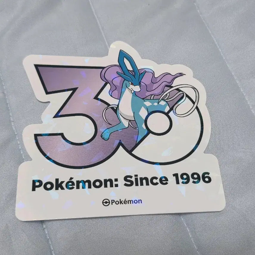 [BUNJANG] Pokemon 30th Anniversary Logo Sticker Suicune / 포켓몬 30주년 로고 스티커 스이쿤