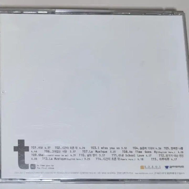 [BUNJANG] Yoon Mirae 1st Album As Time Goes By (Unsealed CD) / t 윤미래 1집 As Time Goes By (개봉 CD)