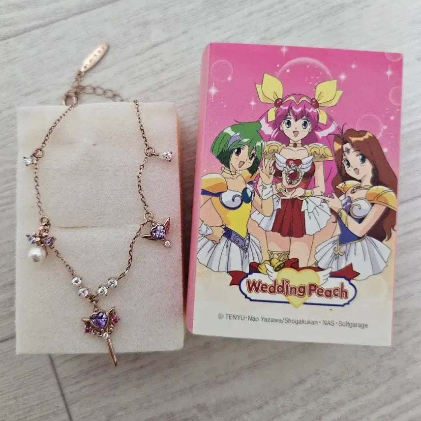 [BUNJANG] Wedding Peach Salvia Bracelet / 웨딩피치 사루비아 팔찌 판매합니다