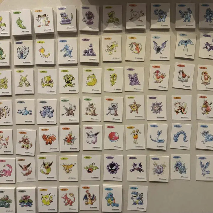 [BUNJANG] Pokemon 30th Anniversary Art Seal Set / 포켓몬 띠부씰 30주년 아트씰 91종일괄