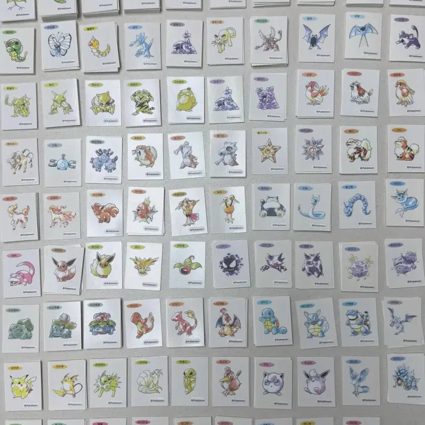 [BUNJANG] Pokemon 30th Anniversary Art Seal Set / 포켓몬 띠부씰 30주년 아트씰 91종일괄