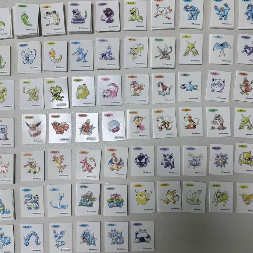 [BUNJANG] Pokemon 30th Anniversary Art Seal Set / 포켓몬 띠부씰 30주년 아트씰 91종일괄