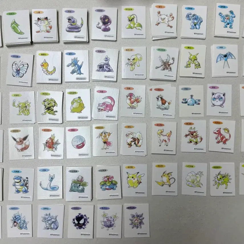 [BUNJANG] Pokemon 30th Anniversary Art Seal Set / 포켓몬 띠부씰 30주년 아트씰 91종일괄
