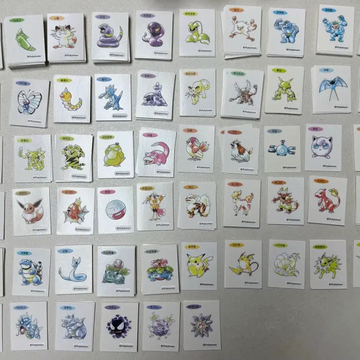 [BUNJANG] Pokemon 30th Anniversary Art Seal Set / 포켓몬 띠부씰 30주년 아트씰 91종일괄