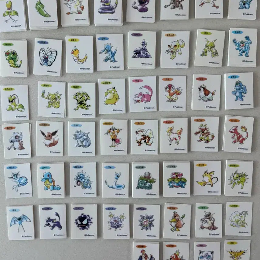 [BUNJANG] Pokemon 30th Anniversary Art Seal Set / 포켓몬 띠부씰 30주년 아트씰 91종일괄