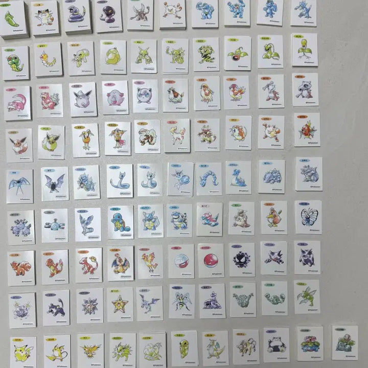 [BUNJANG] Pokemon 30th Anniversary Art Seal Set / 포켓몬 띠부씰 30주년 아트씰 91종일괄