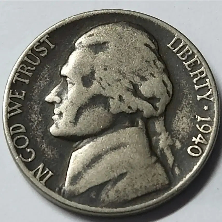 [BUNJANG] 1940 Jefferson Nickel Double Die Error Coin Black Beauty / 더블다이 에러동전 블랙뷰티 토닝 미국주화 제퍼슨 니켈 1940
