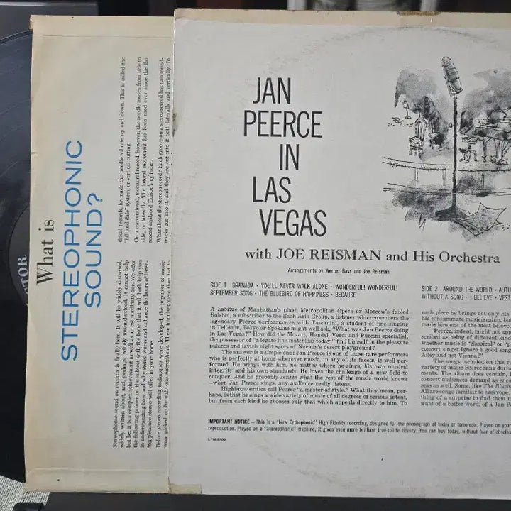 [BUNJANG] Jan Peerce in Las Vegas LP (1958) / 얀 피어스_Jan Peerce in Las Vegas_LP(US)