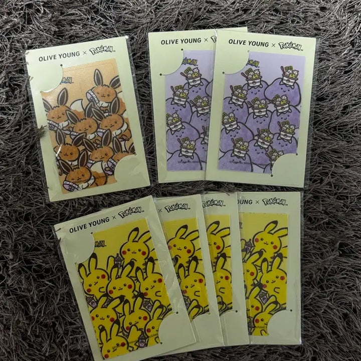 [BUNJANG] Olive Young Pokémon Card Sticker - Eevee, Ditto, Pikachu / 올리브영 포켓몬 카드스티커 이브이 메타몽 피카츄