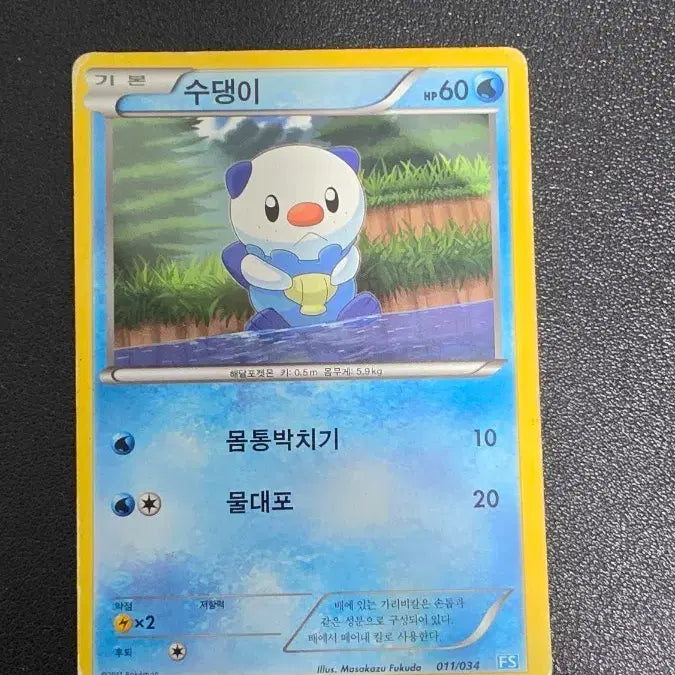 [BUNJANG] Pokemon Card Swampert FS / 포켓몬 카드 수댕이 fs