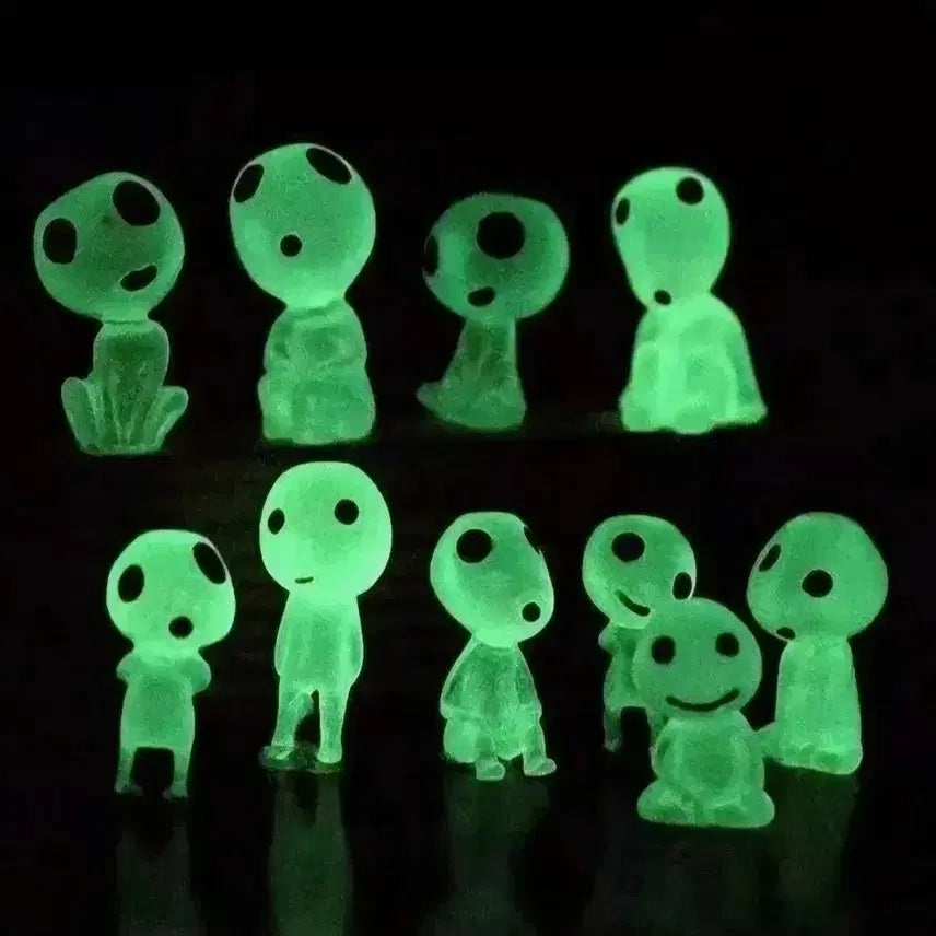 [BUNJANG] Mononoke Princess Kodama Spirit Figure Set (10 Pieces) / 새상품. 모노노케히메 정령 고다마 피규어 10개 세트