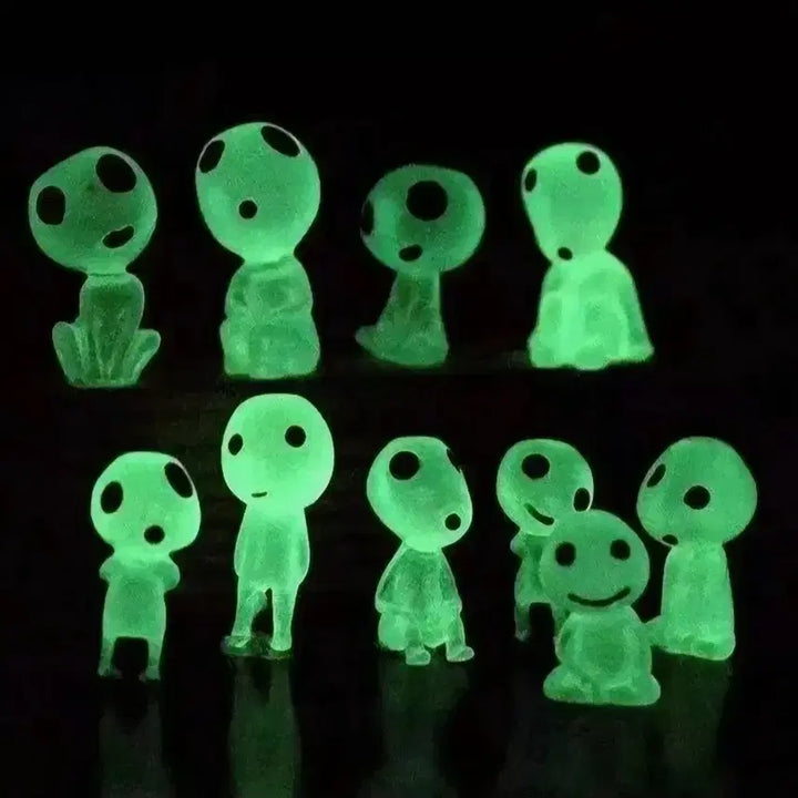 [BUNJANG] Mononoke Princess Kodama Spirit Figure Set (10 Pieces) / 새상품. 모노노케히메 정령 고다마 피규어 10개 세트