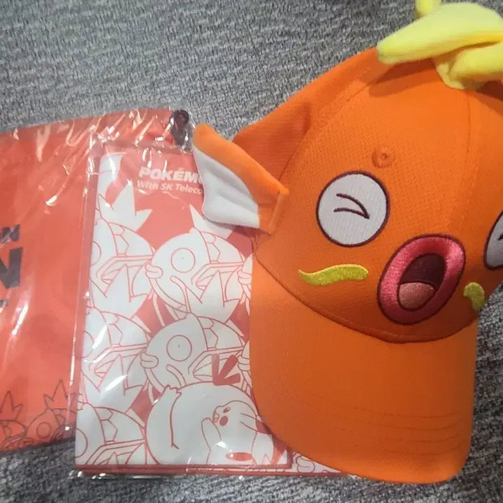 [BUNJANG] Pokemon Run Magikarp Hat, Handkerchief, and Bag Set / 포켓몬런 잉어킹모자,손수건,가방 세트