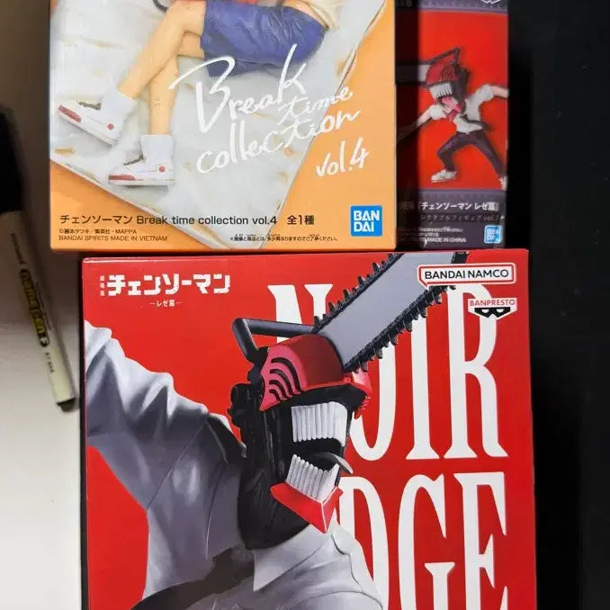[BUNJANG] Chainsaw Man Break Time &amp; Noir Edge Collection Figures Bundle Set / (최종가격.)체인소맨 반프레스토(포치타,덴지) 3종 일괄 판매합니다