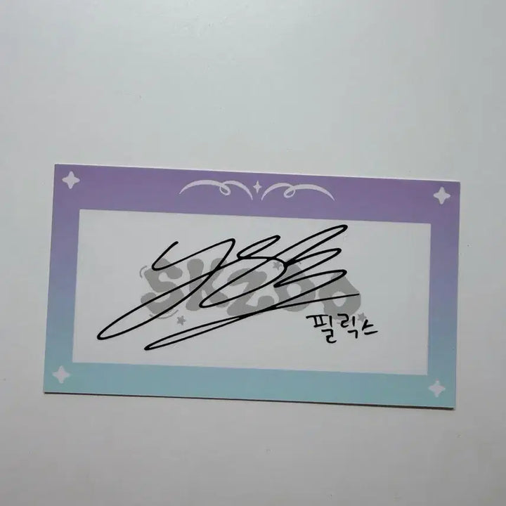 [BUNJANG] Stray Kids Magicschool Cafe Exclusive Felix Signed Card / 스트레이키즈 매직스쿨 카페 특전 필릭스 싸인 카드