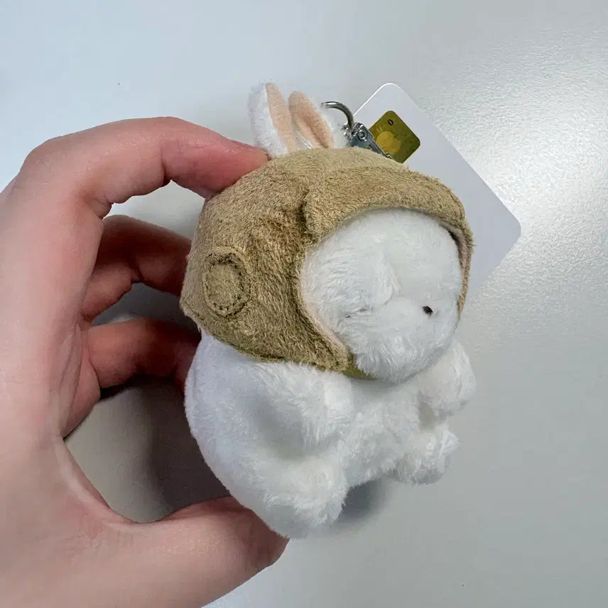 [BUNJANG] Marshmallow Pilot Green Tube Pink Hood Doll Keychain / 마시마로 인형키링 파일럿 초록튜브 핑크후드
