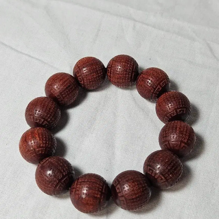 [BUNJANG] Blood Sandalwood Prayer Beads (20mm) / 염주 새상품 반야바라밀다심경 혈단 20mm 1개