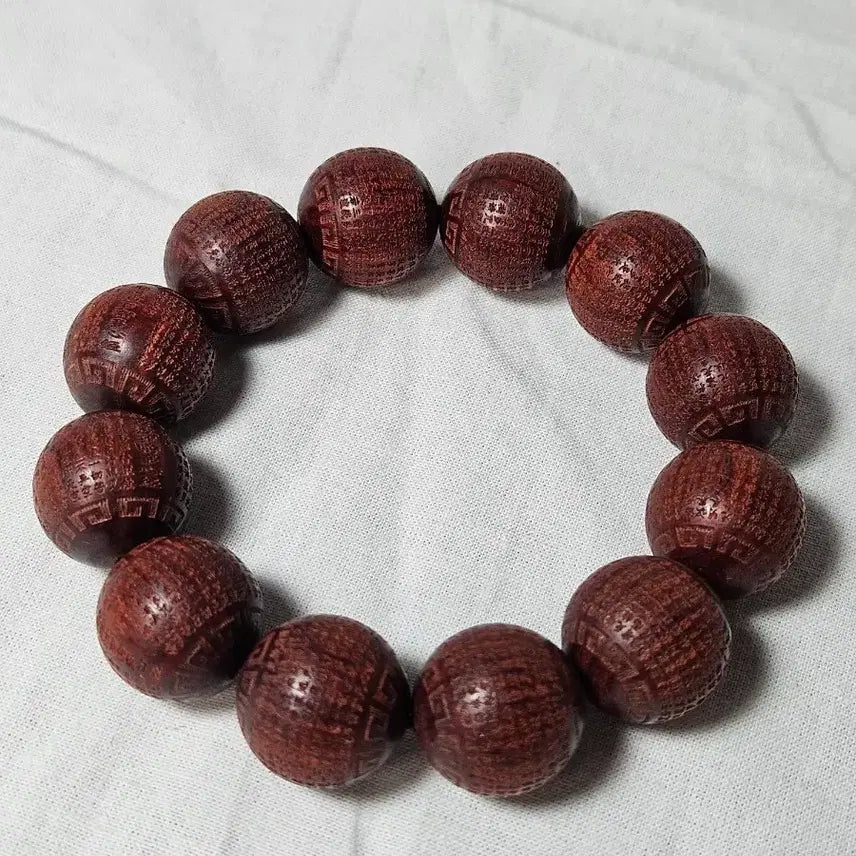 [BUNJANG] Blood Sandalwood Prayer Beads (20mm) / 염주 새상품 반야바라밀다심경 혈단 20mm 1개