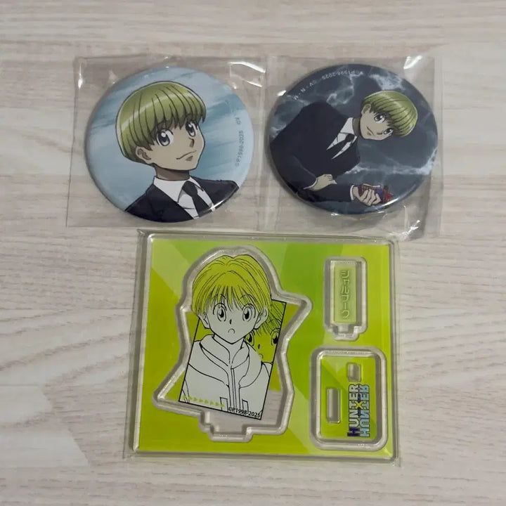 [BUNJANG] Hunter x Hunter Shalnark Jump Shop Original Art Acrylic Stand &amp; Animate Can Badge Set / 헌터헌터 헌터x헌터 샤르나크 점프샵 원화 아크릴 스탠드 애니메이트 캔뱃지