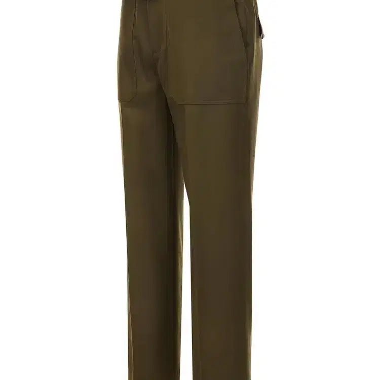 [BUNJANG] JILLSTUART Khaki Wool Banding Slacks / 질스튜어트 카키색 밴딩 울 슬랙스 78