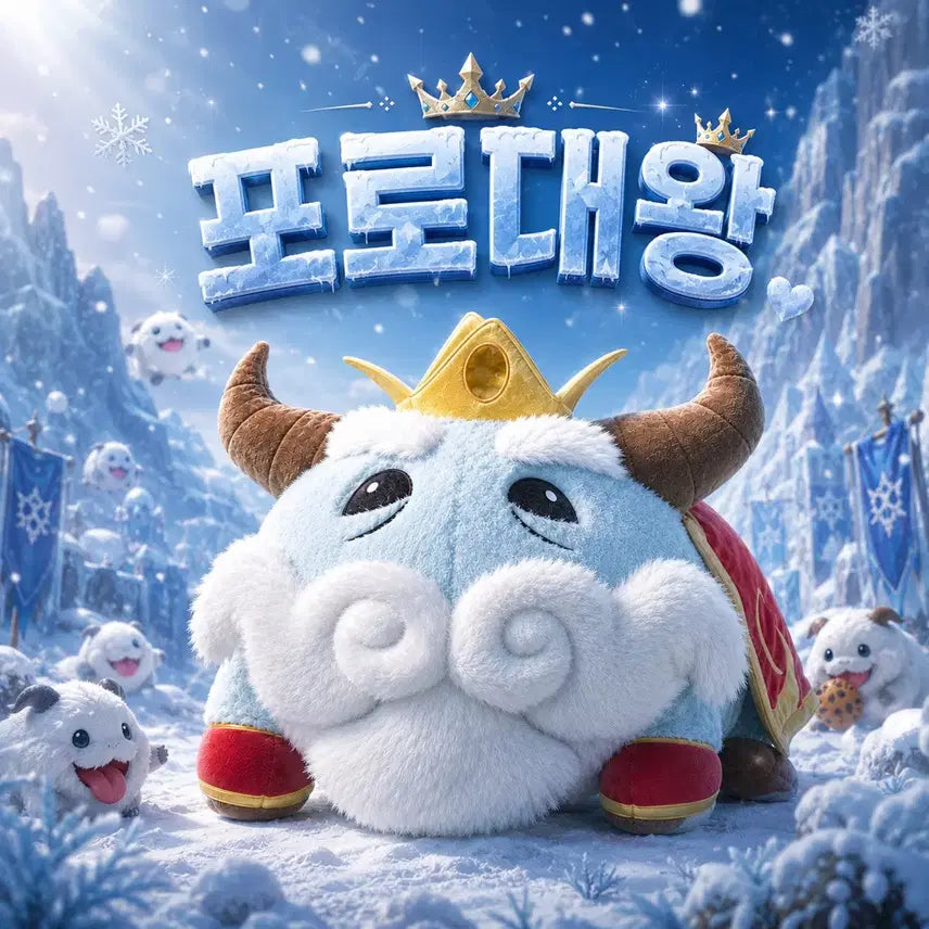 [BUNJANG] League of Legends King Poro Giant Plush / 리그오브레전드 포로대왕 인형(택포)