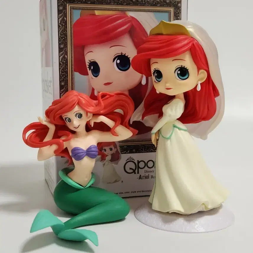 [BUNJANG] Qposket Ariel Royal Style B &amp; Crystalux Ariel Figure Set / 큐포스켓 에리얼 로얄 스타일 B, 크리스탈럭스 에리얼 인어공주 피규어