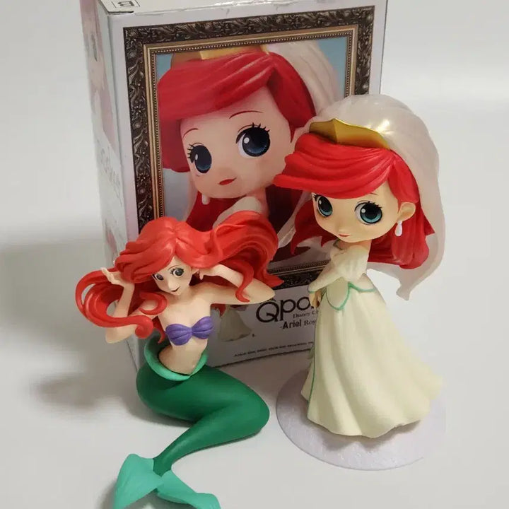[BUNJANG] Qposket Ariel Royal Style B &amp; Crystalux Ariel Figure Set / 큐포스켓 에리얼 로얄 스타일 B, 크리스탈럭스 에리얼 인어공주 피규어