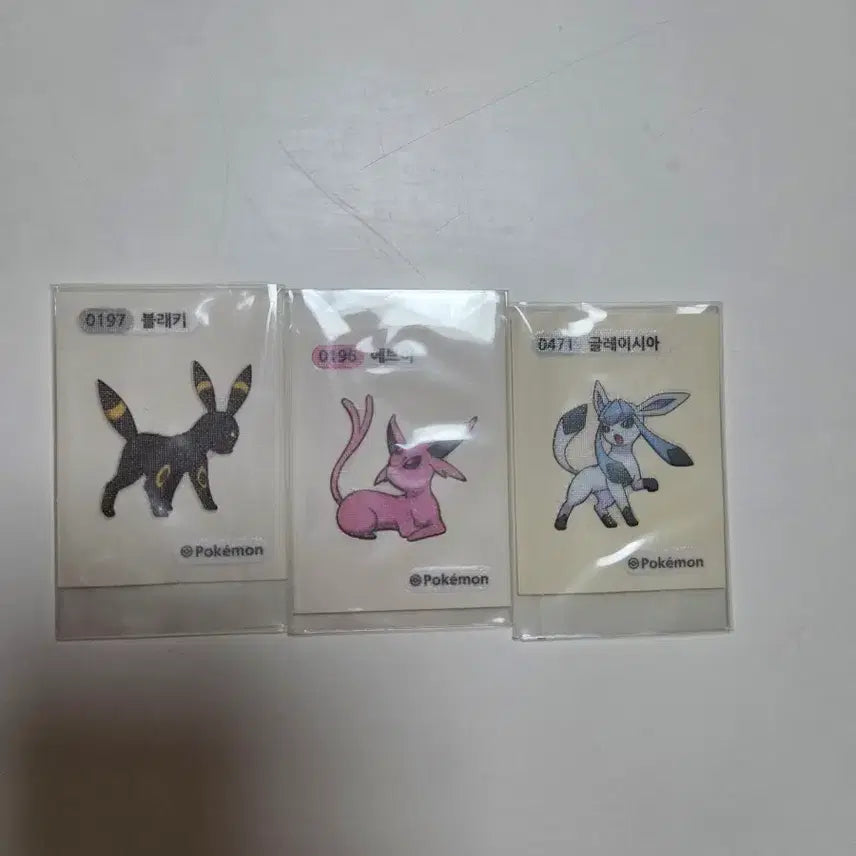 [BUNJANG] Pokemon Sticker Set: Umbreon, Eevee, Glaceon / 포켓몬스터 띠부씰 블래키+에브이+글레이시아