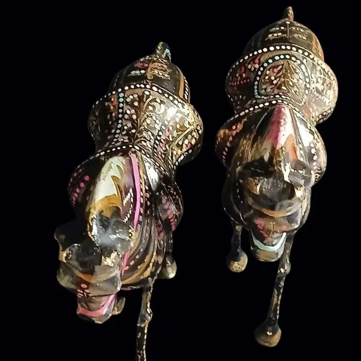 [BUNJANG] Indian Traditional Wedding Horse Decoration Brass Folk Craft / 인도 전통 바랏(Baraat) 웨딩 말 장식품