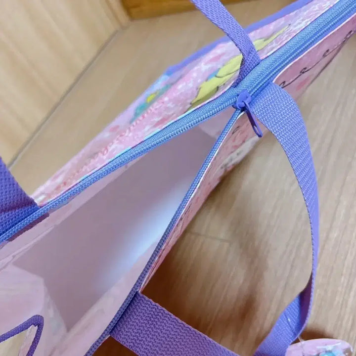[BUNJANG] Sanrio Characters Cherry Blossom Shopping Bag / 산리오 캐릭터즈 벚꽃 타포린백
