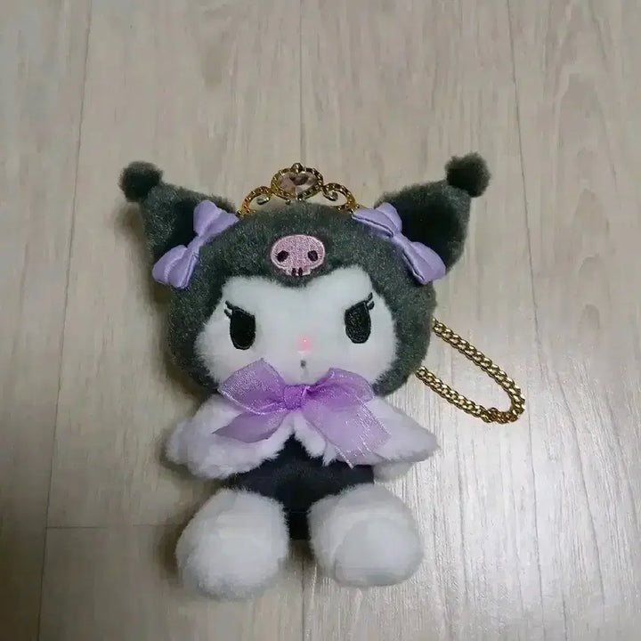 [BUNJANG] Sanrio Kuromi Tiara Mascot Doll Keychain / 산리오 설레는 티아라 마스코트 왕관 보라 쿠로미 인형 키링
