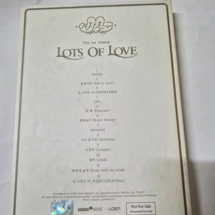 [BUNJANG] GFRIEND Lots of Love Autographed CD / 여자친구 Lots of Love 친필 사인 cd 입니다