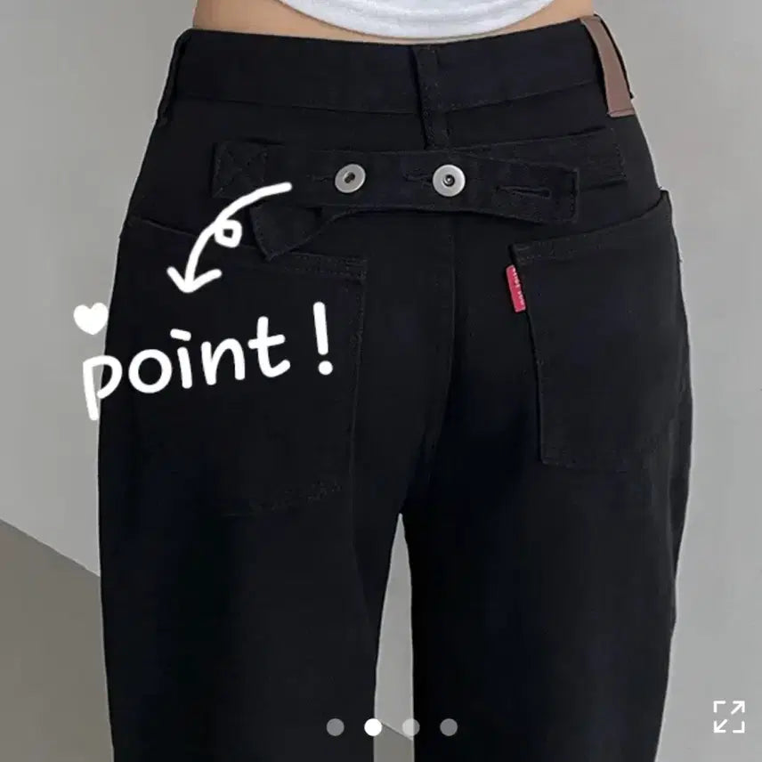 [BUNJANG] Beige Zoo Wide Black Denim Pants / 베이지수 와이드 블랙 데님팬츠