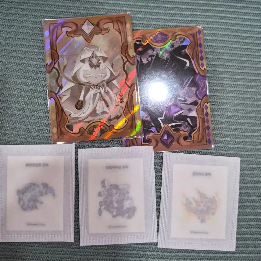 [BUNJANG] Cookie Run Kingdom Shadow Milk, Golden Cheese, Dark Cacao, Mystic Flower Bundle Set Stickers / 쿠키런 킹덤 쉐밀 골치 닼카 미플 카드 띠부씰일괄